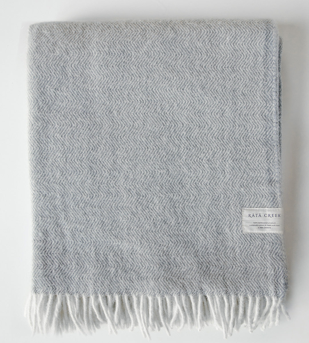 NZ Lambswool Throw – Soft Grey